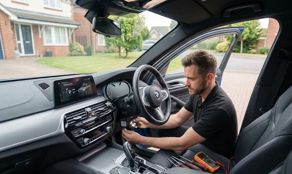Ghost Immobiliser being installed in a BMW
